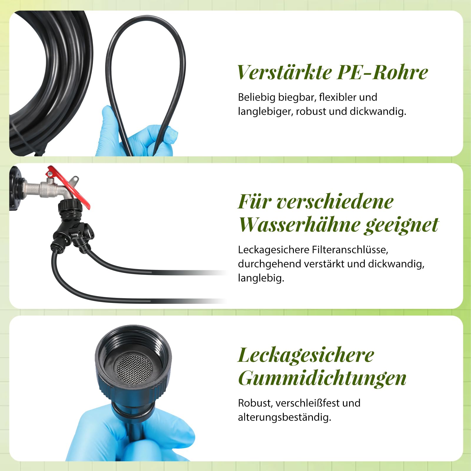 ACESOME system nawadniania ogrodu, 20 m, automatyczny zestaw nawadniający, rury nawadniające, nawadnianie kropelkowe, Micro Drip do roślin doniczkowych, podwyższona grządka, taras, szklarnia