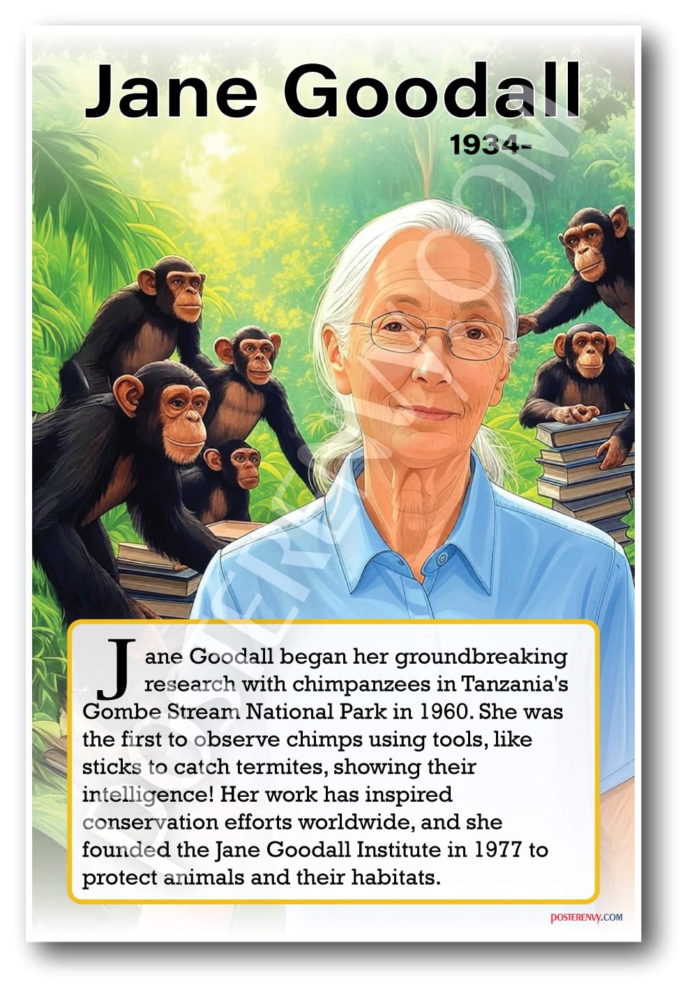 Amazon.com: Jane Goodall - Primate Researcher & Conservationist
