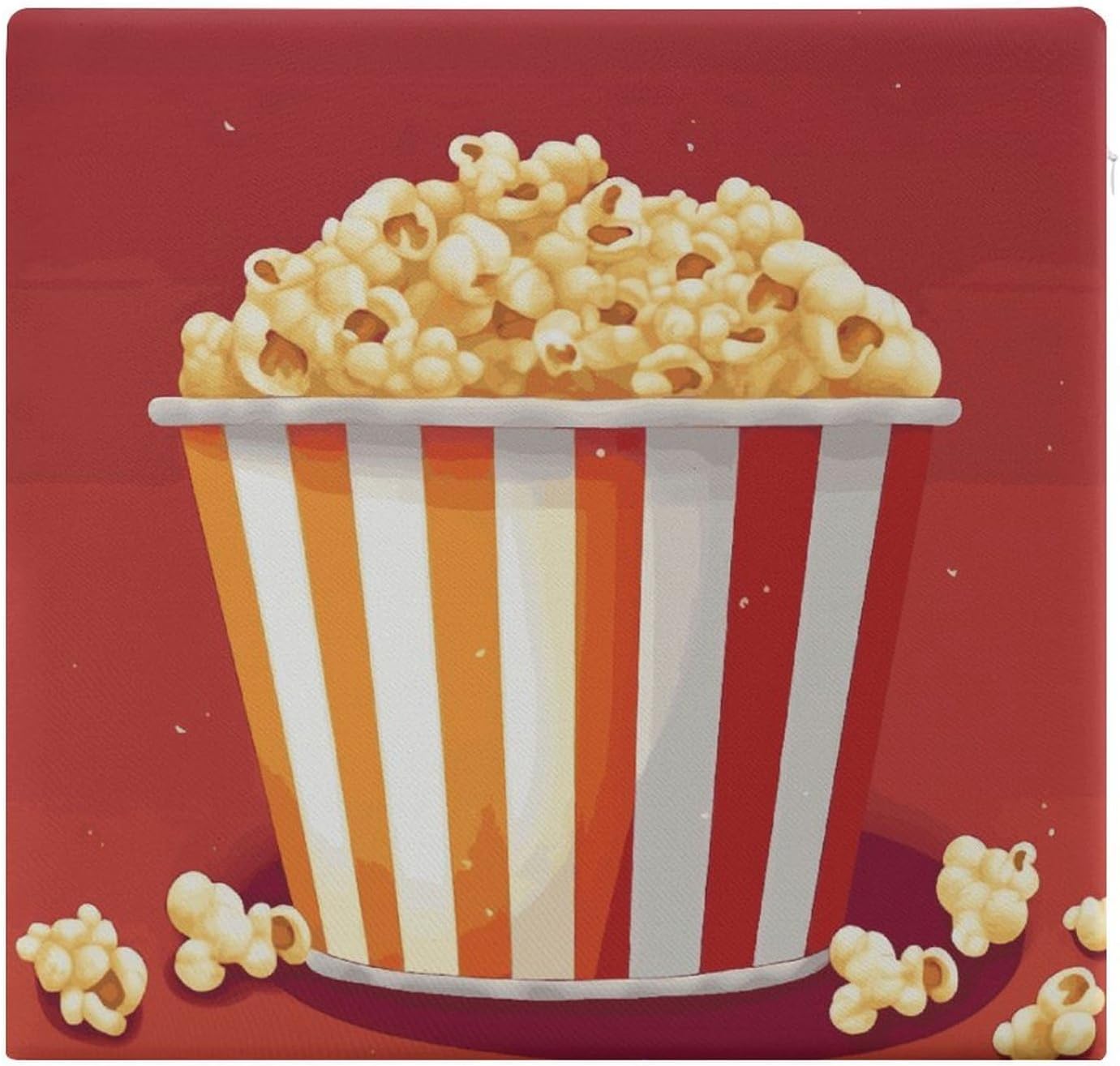 Cartoon Popcorn Chair Cushion Floor Pillow Stool Cushion | Cushions with Removable Cover with Square Memory for for Chair Living Room Balcony Office Sofa,13.8*15*1.2 Inch