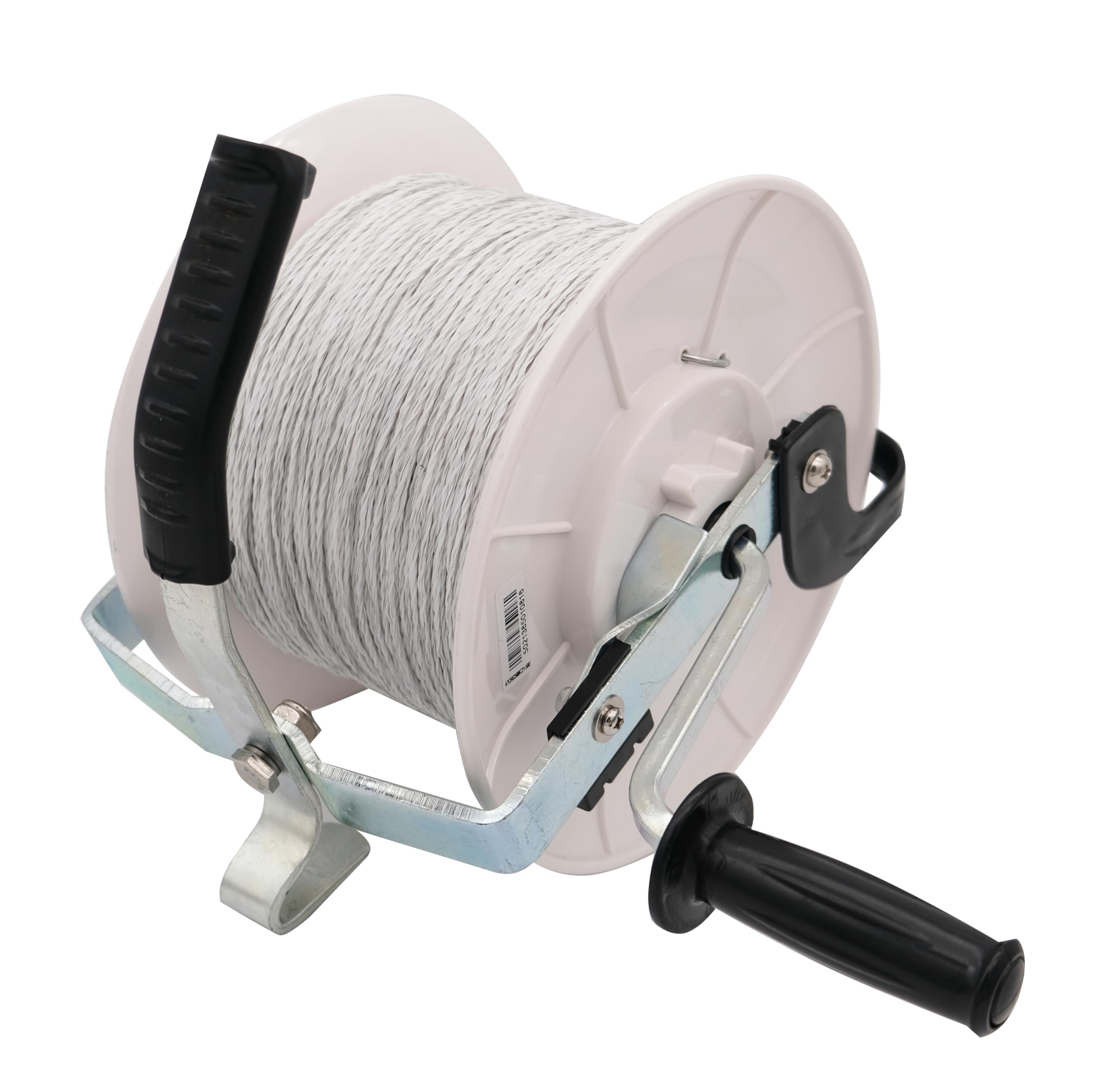 Hotline Electric Fence Geared Reel 3:1 Prewound/Spooled 4 Strand Stainless Steel Premium Polywire 500m / 1640 Ft