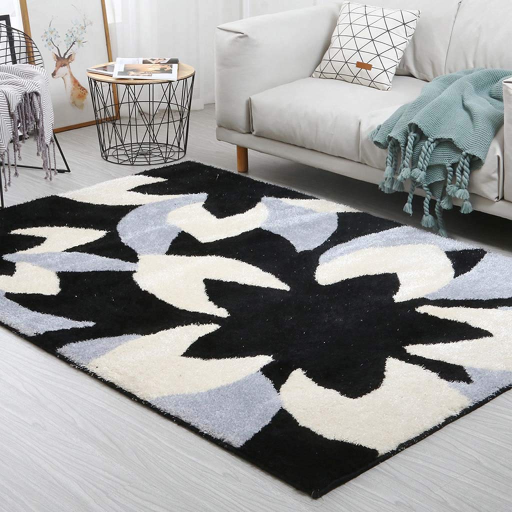 Tapis de salon en coton stretch 1.2x1.7m pour chambre et table basse