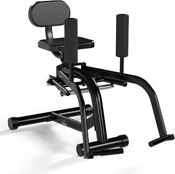 Hip Abduction & Adduction Machine 2-in-1 Inner and Outer Thigh Trainer with Glute Workout Bench - Compact Home Gym Strength Training Equipment
