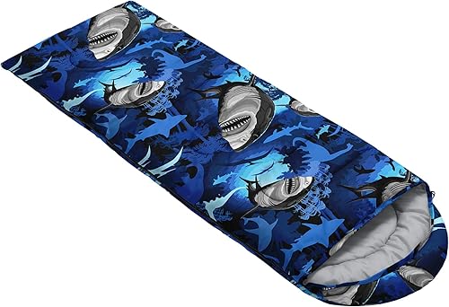 Miniatura 3 de BailiPromise Sacos de dormir para campamento, 3 estaciones, clima cálido y fresco, ligero, impermeable, para adultos y niños, viajes y exteriores,