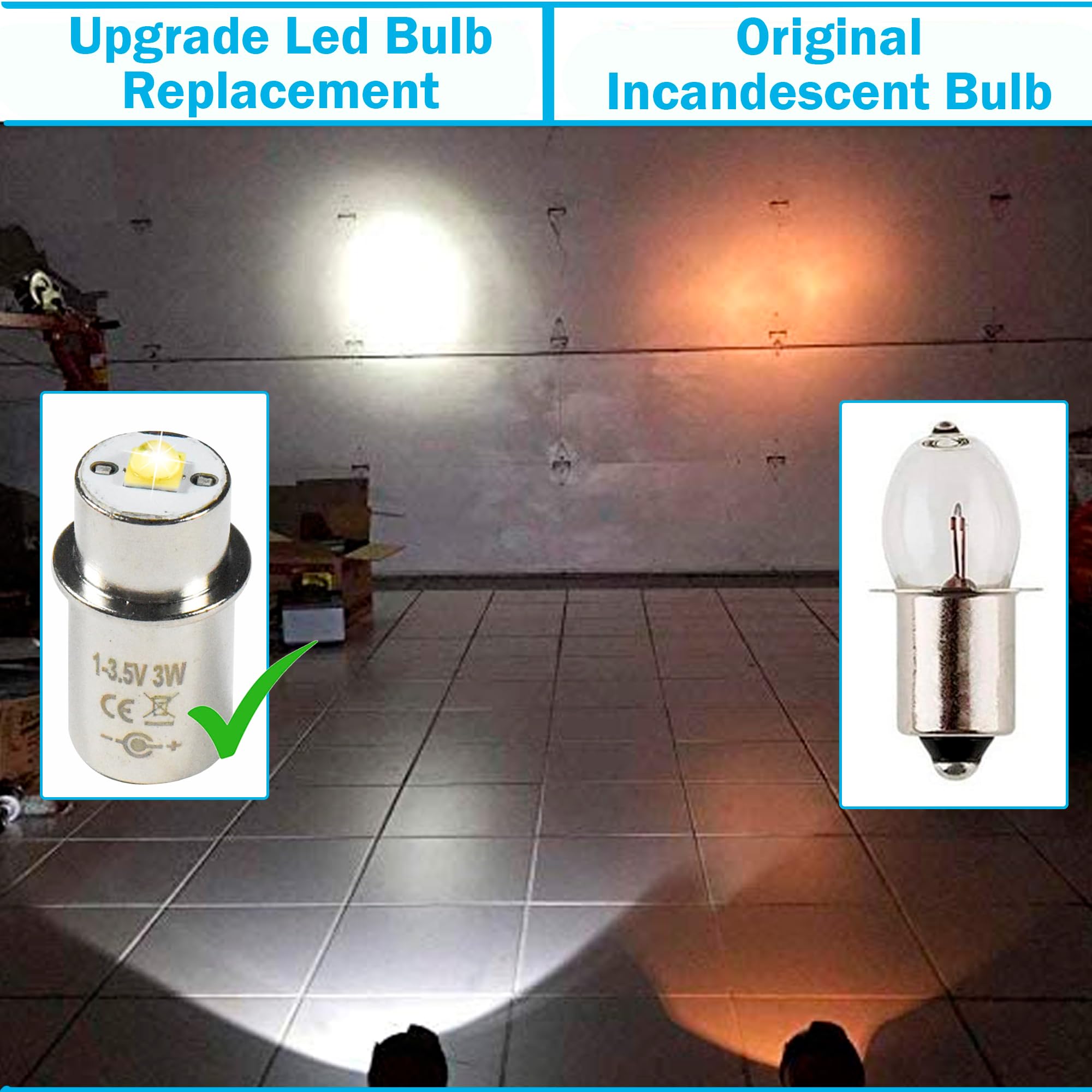 Ampoule LED HQRP Pour Lampe Maglite 2-3 C/D - 3W, 220-260 Lumens - Neuf
