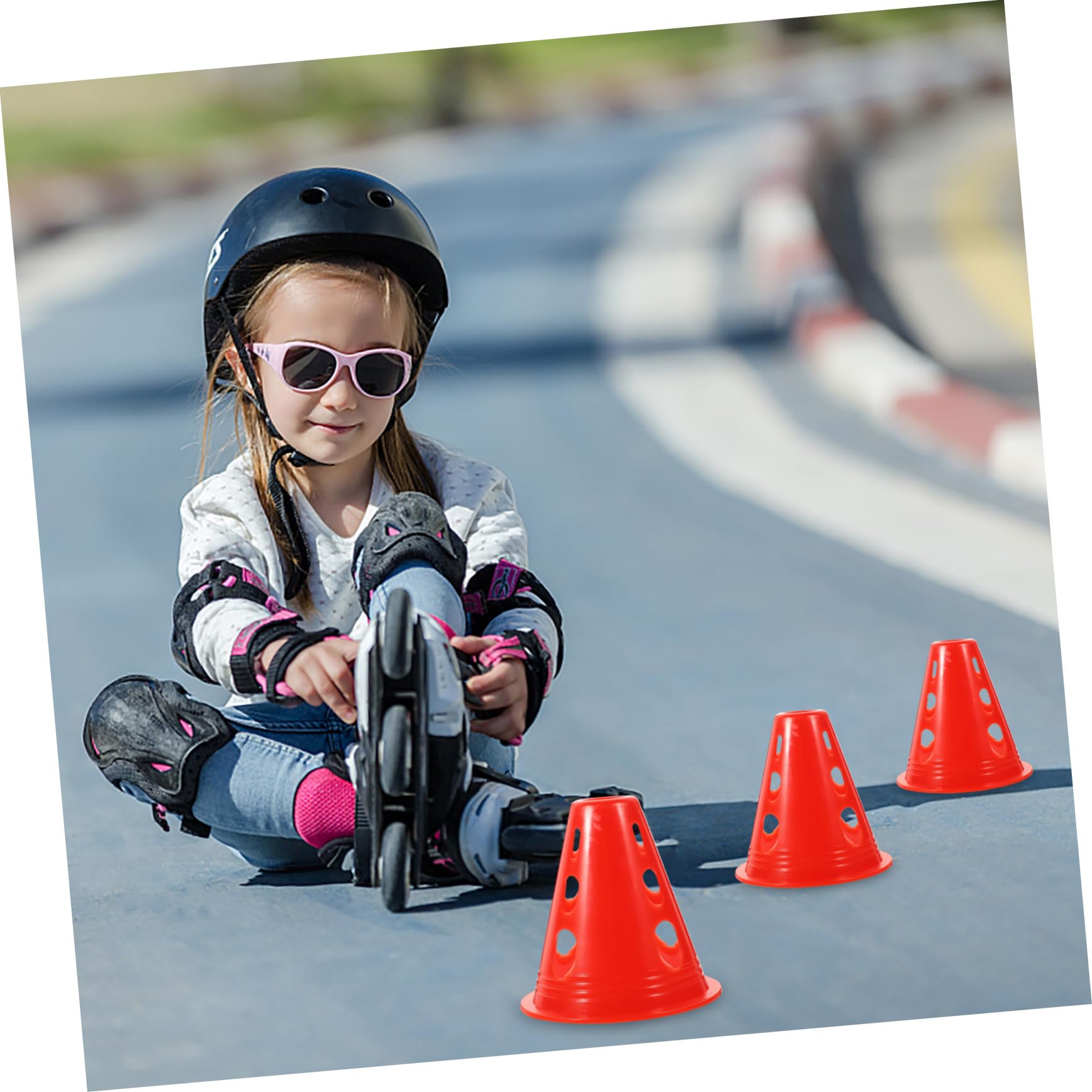 20 CôNes D'EntraîNement pour Patinage À roulettes Mini CôNes D'Agilité Plastique ColoréS pour Sports ExtéRieurs Et IntéRieurs