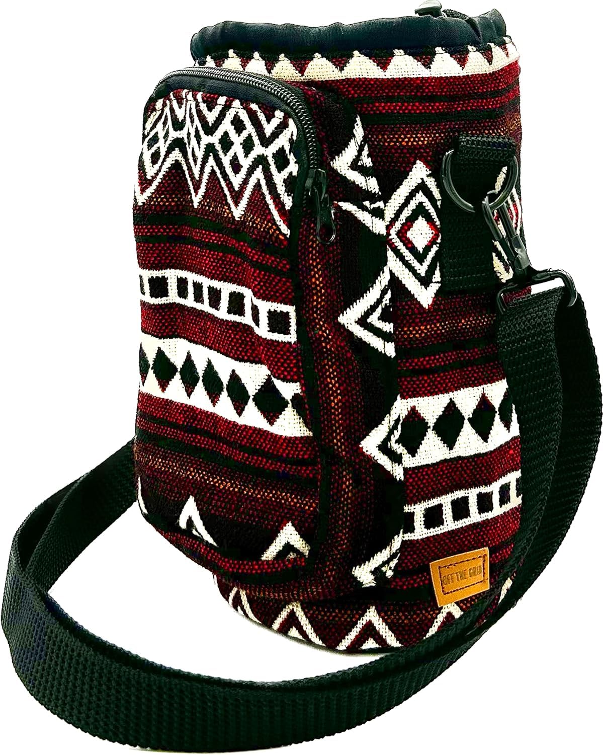 Wasserflaschenhalter mit Gurt und Tasche für Handy, Karte, Bargeld oder Schlüssel | Flaschenhülle für Walking, Rucksackreisen | Hydro und Eisenflasche Sling Bag | Campingzubehör (40, Vinicunca Rot)
