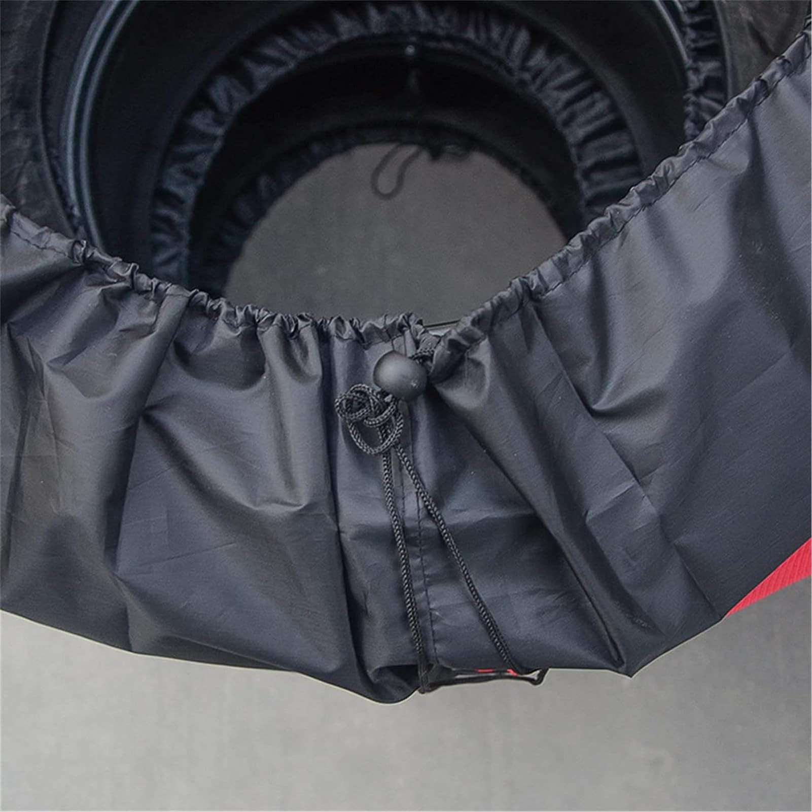 Coperture per pneumatici, set da 4, Copriruota universale, 1 Set di 4 Borse per Pneumatici, Set di 4 copripneumatici neri Premium, Impermeabile (Nero,L:19-23")