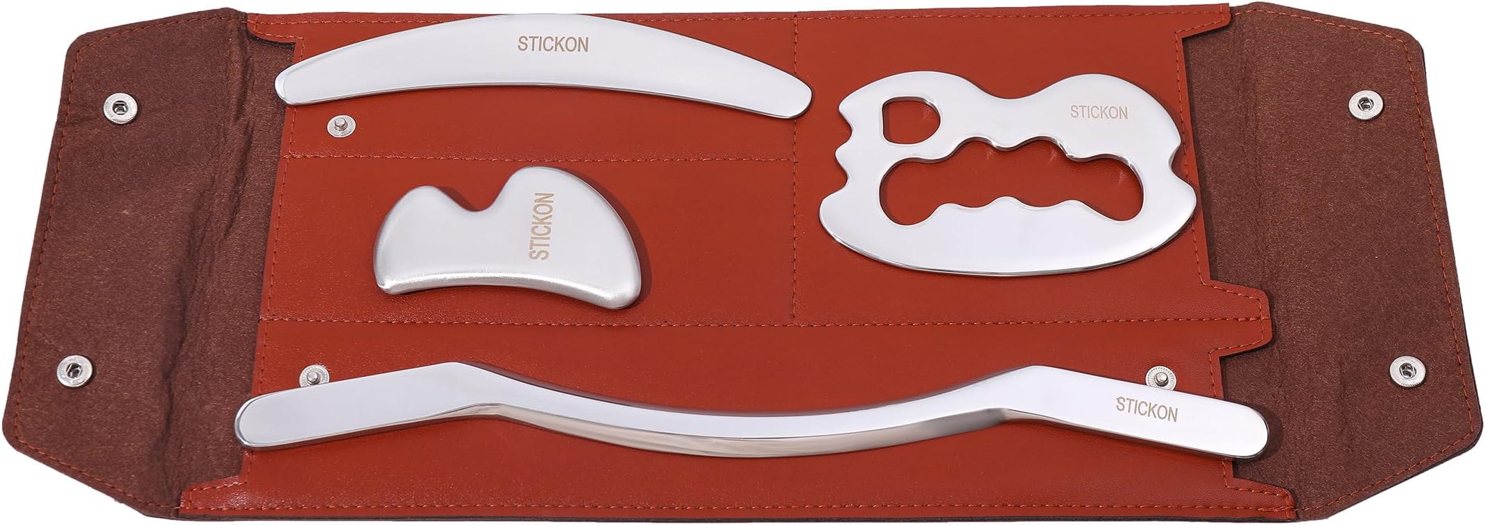 Gua Sha Massage Tool Sets Stainless Steel Gua Sha Scraping Massage Tools Great Soft Tissue Mobilization Tool(STICKON-47)