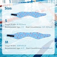 HeySplash Úszósapka Fülvédő Neoprén Gyerekeknek Felnőtteknek Közepes Világoskék 6