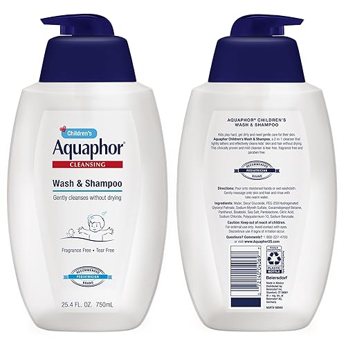 Miniatura 9 de Aquaphor Gel de baño y champú para niños, sin fragancia, champú sin lágrimas y gel de baño para niños, de la marca recomendada por pediatras,