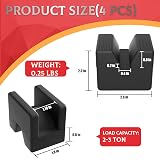 Seven Sparta 4 Pcs Car Jack Pad Adapter for Jack Stand Universal Rubber Slotted Frame Rail Pinch Welds Protector - 3.0 tons (Cube, 4)