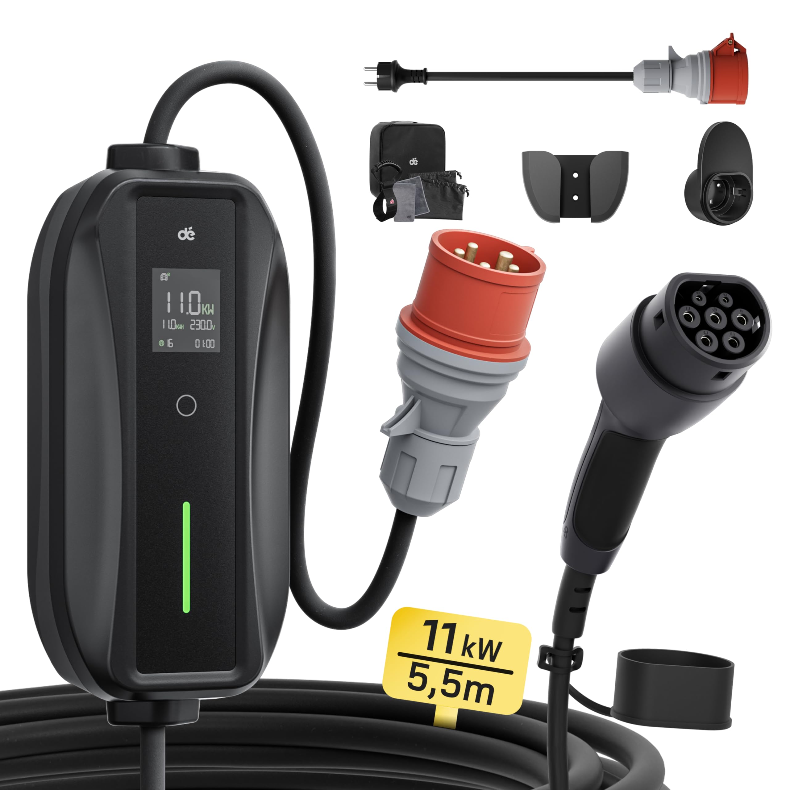 dé Mobile Wallbox/Ladestation Typ 2 3-phasig für EV & PHEV