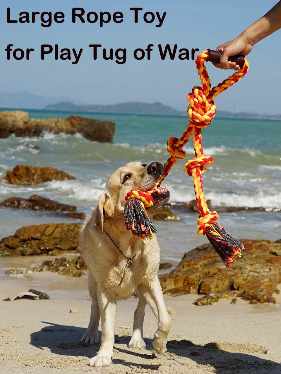 Fejapa Large Dog Rope Toys For Aggressive Chewers - Pitbull
