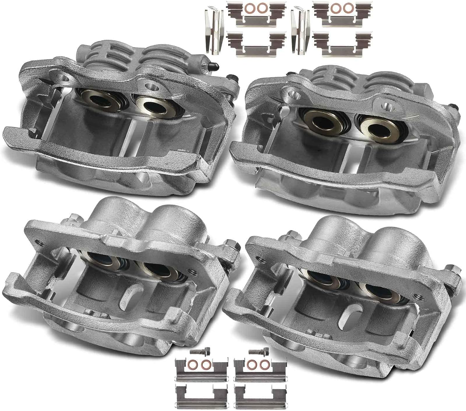 A-Premium Disc Brake Caliper Assembly Compatible with Cadillac Escalade Chevrolet Suburban 1500 GMC Yukon 2000-2006 Front and Rear 4-PC