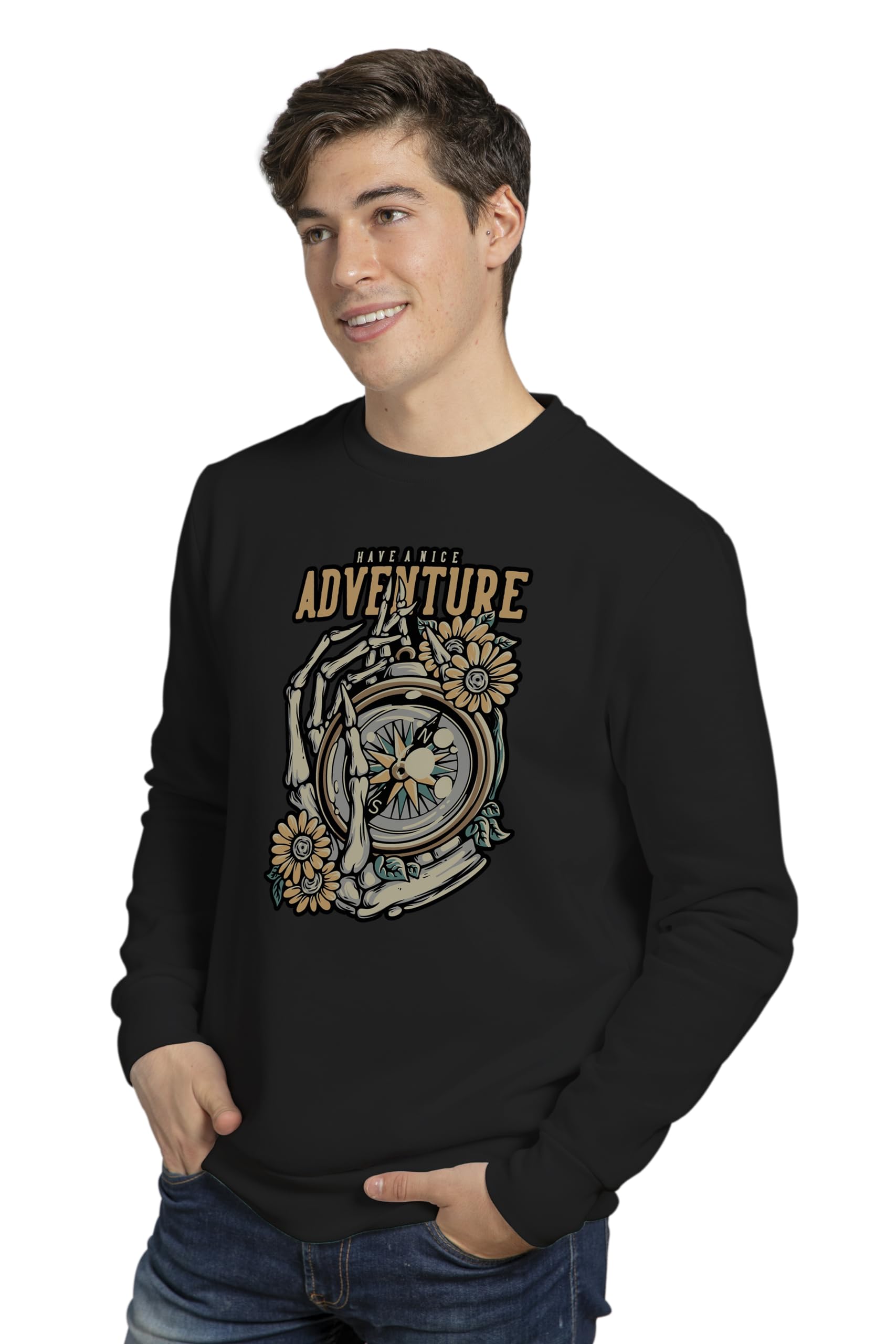 Buy That Trendz Mens Sweatshirt Nice Adventure Graphic Printed Cotton Blend Long Sleeve Winter Sweatshirt for Men-image-1