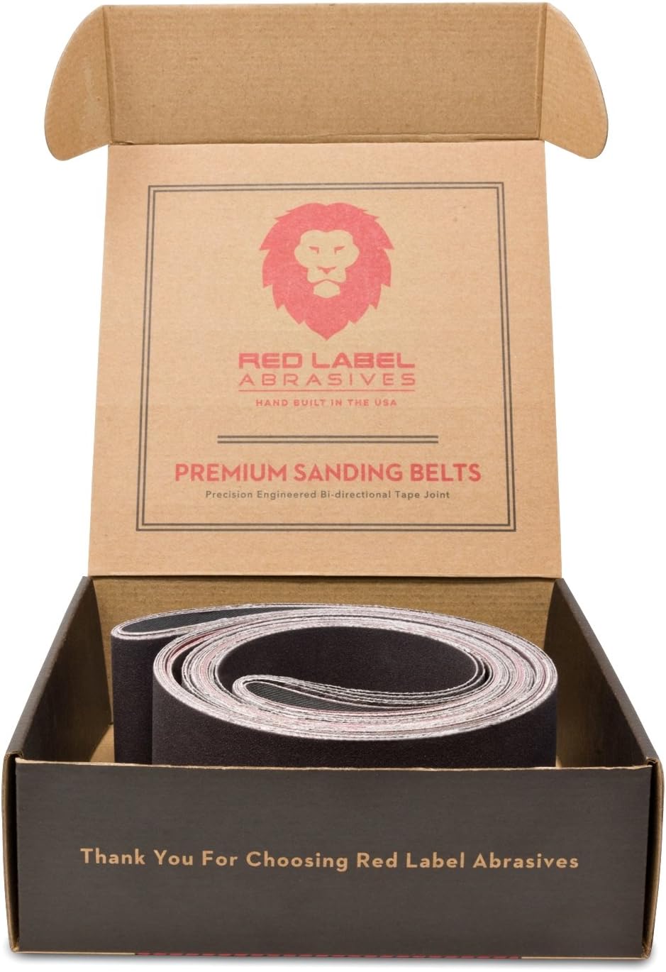 Red Label Abrasives 2 Inch X 72 Inch Knife Makers Fine Grit Sanding Belts, 6 Pack Assortment