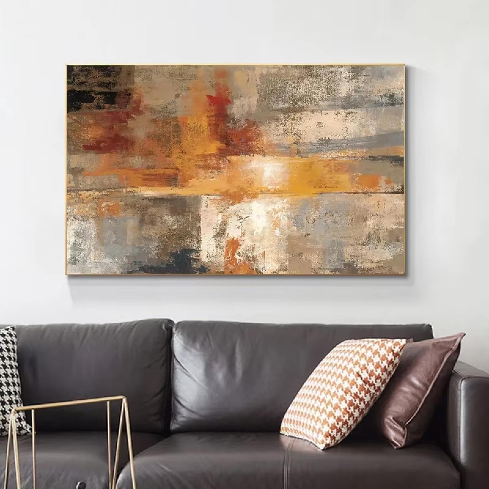 IEUUUB Stampe su tela di arte astratta da parete, dipinti moderni su tela, quadri su tela, decorazioni da parete per soggiorno, 50x70 cm (20x28 pollici) con cornice