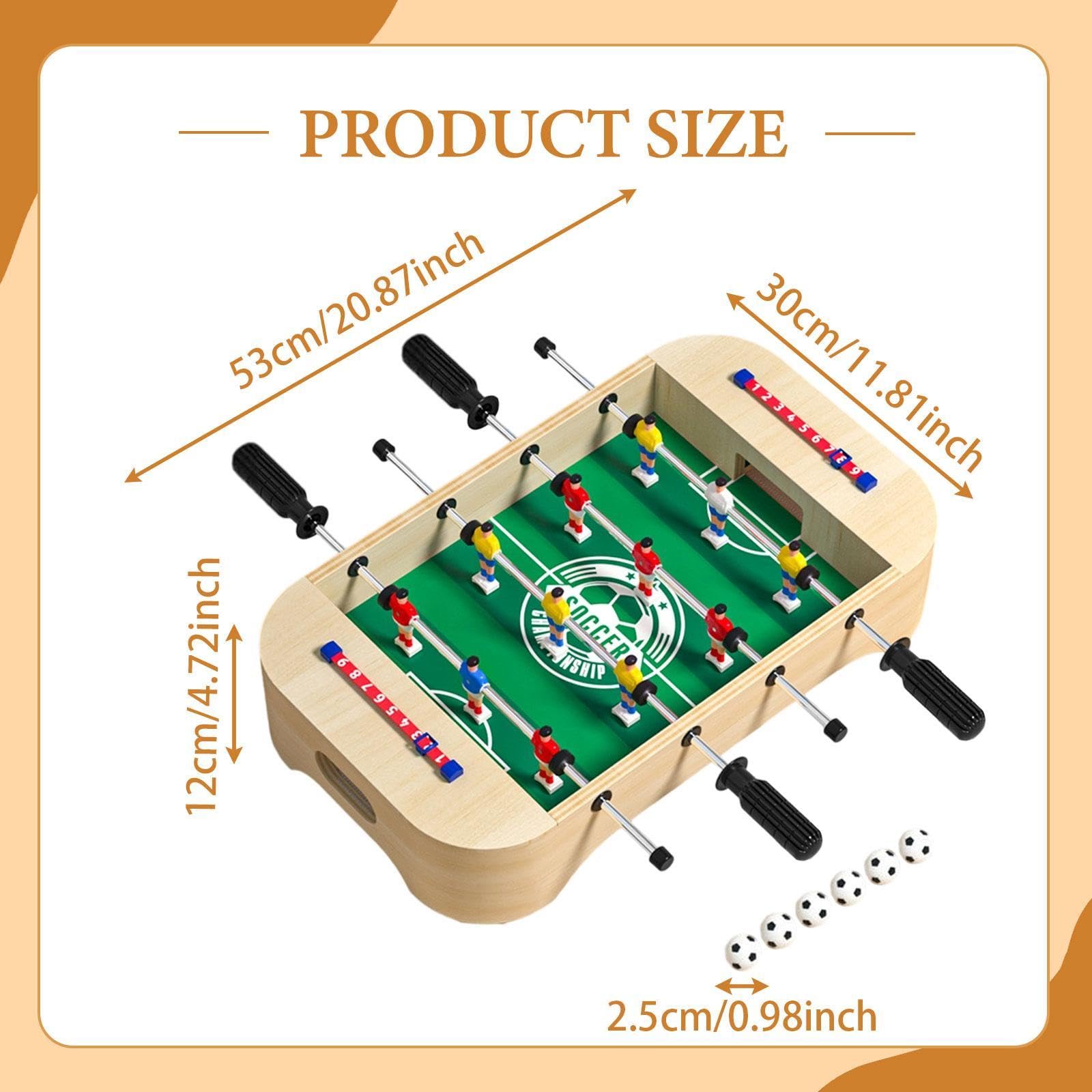 KESOTO Futbolín con Pelota Y Marcador, Set Portátil para Partidos de Fútbol Sala, Ideal para Fiestas, L