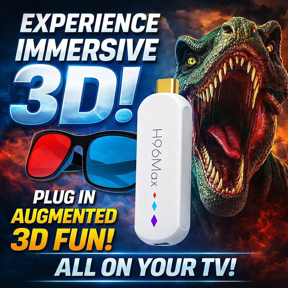 H96MAX Screencast TV Stick 4K Ultra HD Streaming Stick 16GB WiFi6 Streaming Media Player Streaming Media Video/Audio/File HDMI Wireless Extender from Laptop, PC, Smartphone to HDTV Projector Monitor