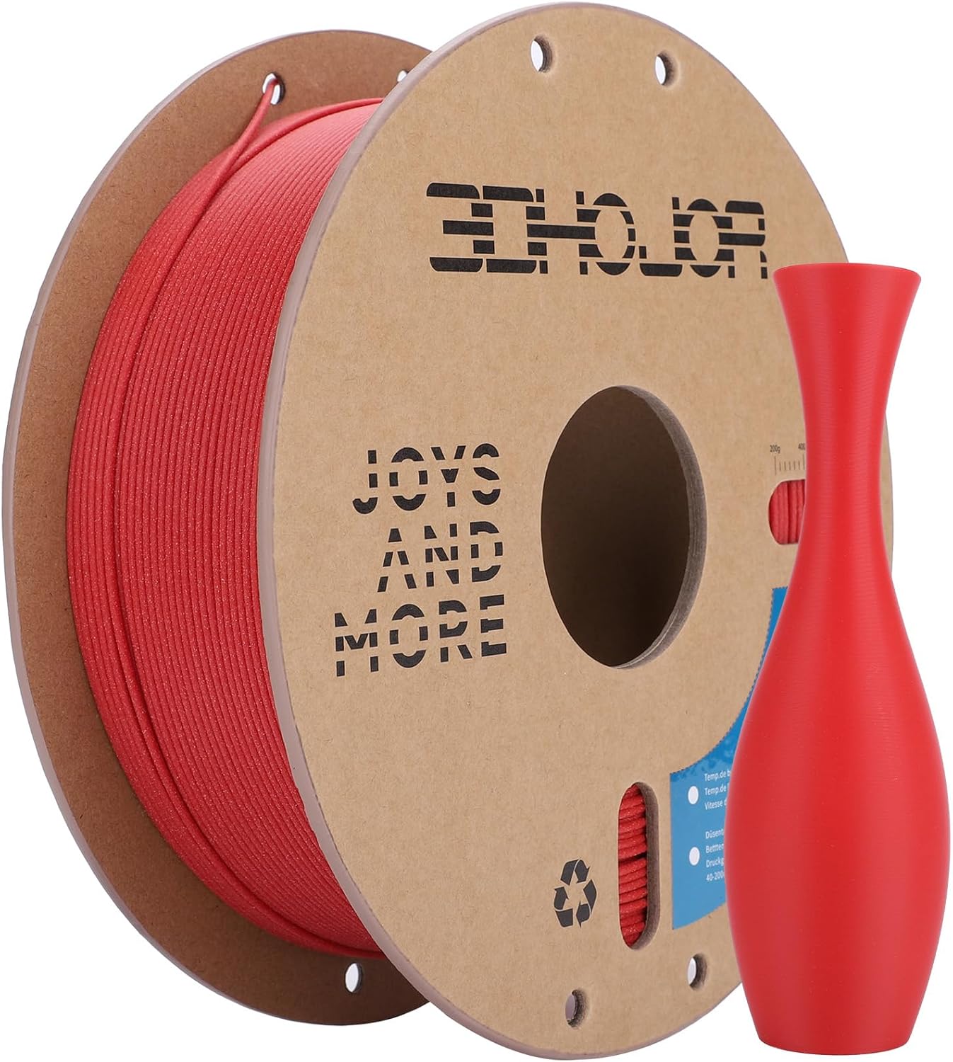 3DHoJor PLA Pro (Plus) Filament 1.75mm, 3D Printer Filament,1kg*4 Bundle Cardboard Spool 3D Printing Filament, Dimensional Accuracy +/- 0.03 mm-Peak Green+Orange+Yellow+Red