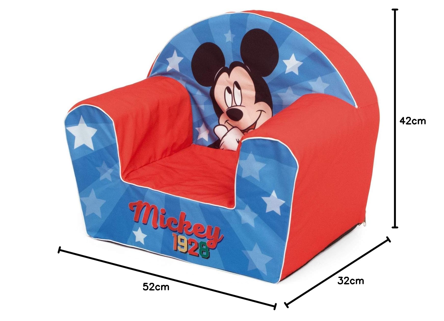 ARDITEX WD13021 Sofá Desenfundable de Espuma 42x52x32cm de Disney-Mickey