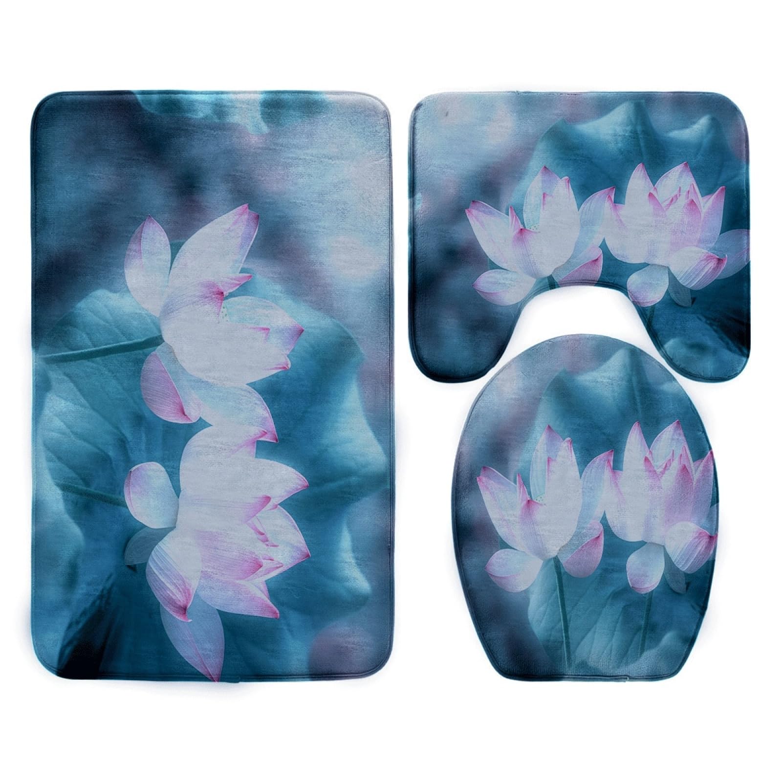 Tapis rug antiderapant bath mat lavable 45x75cm de toilette forme U
