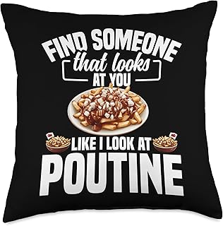 Poutine Costume Food Maker Snack Canadian Dish Poutine Throw Pillow