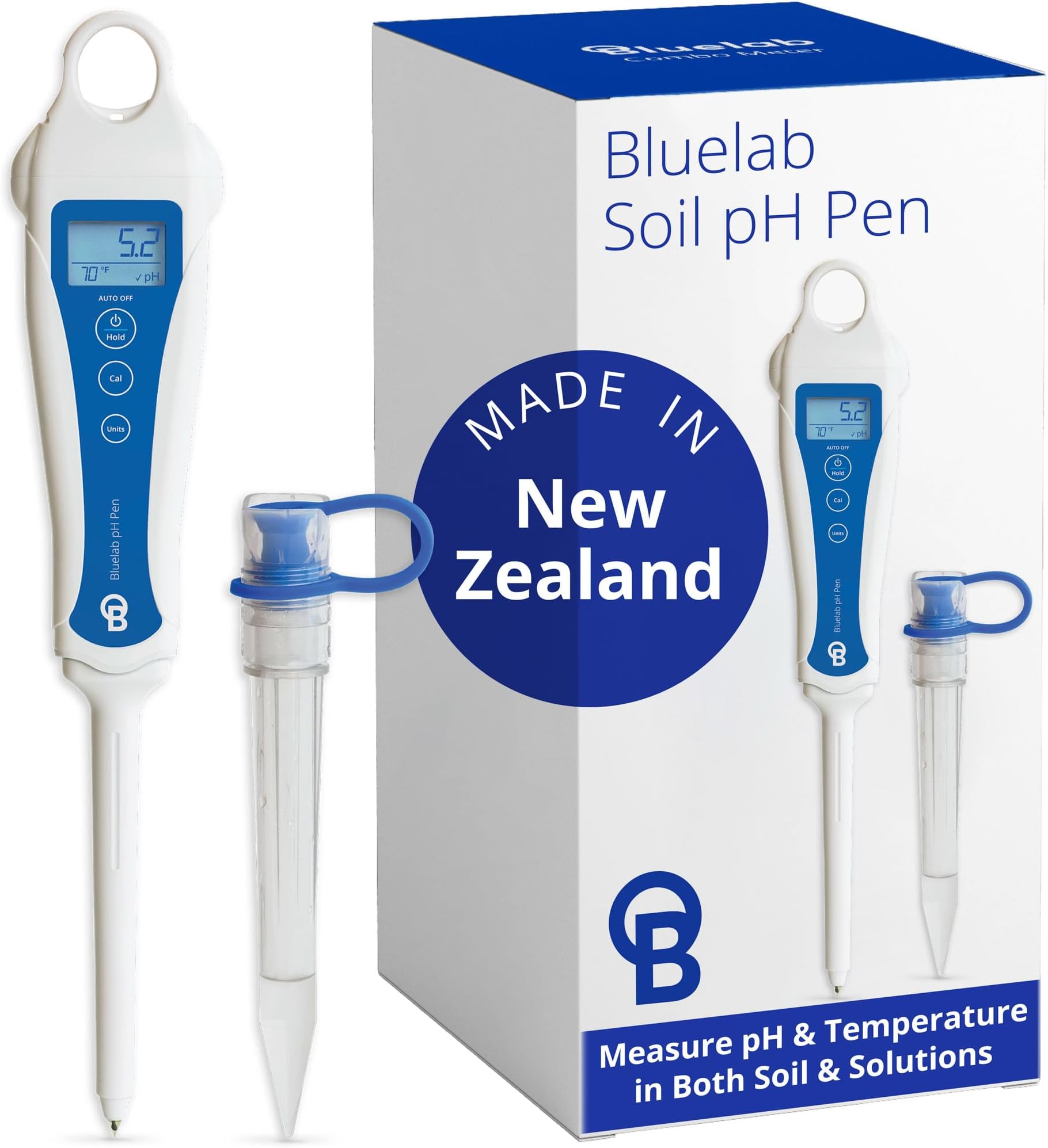 Soil Test Kit Digital pH Meter for Soil/Hydroponic Garden/Coco/Rockwool Easy Calibration Water Resistant Precise Readings 0.1 Accuracy Comes with Probe Cover - PENSOILPH