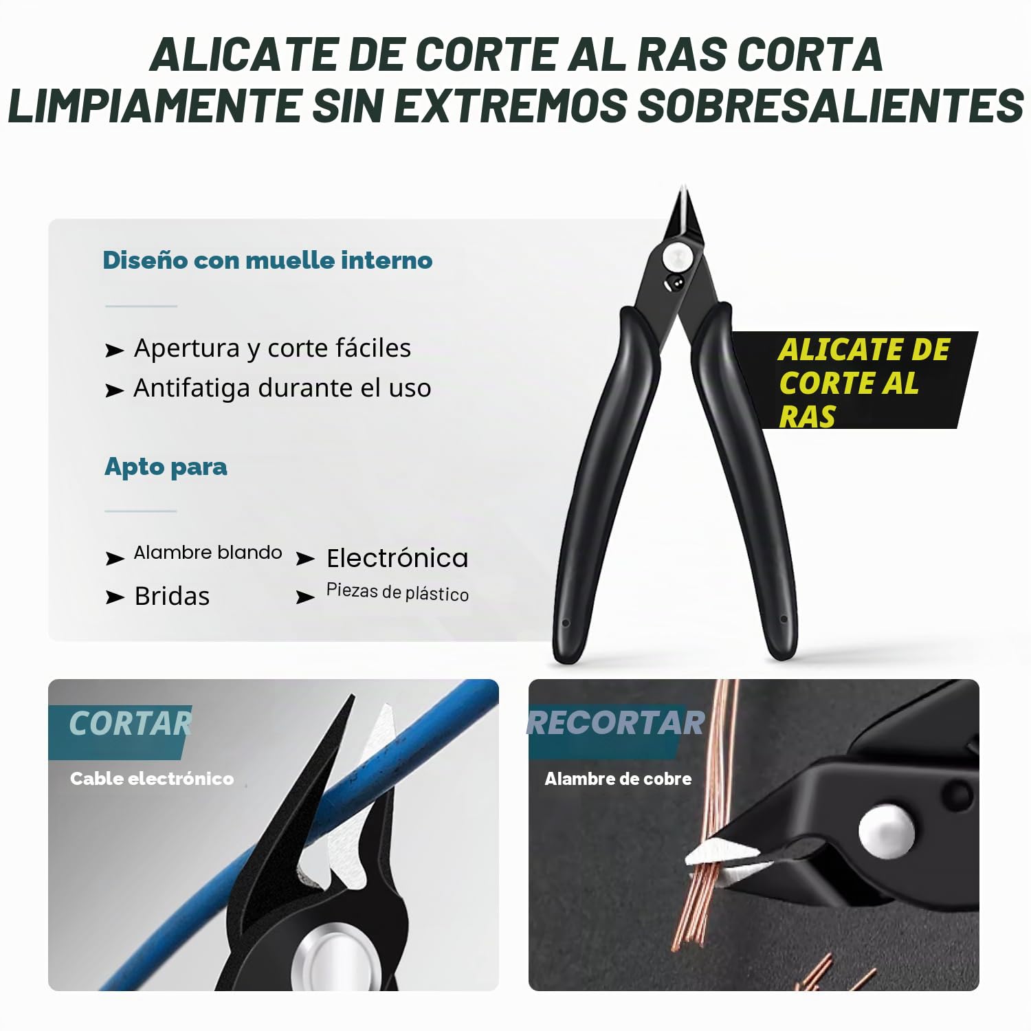AMP COM 7 en 1 Kit de herramientas RJ45/RJ11 para conectores Cat6/Cat5e/Cat5 y pelacables de perforación 110 en bolsa impermeable