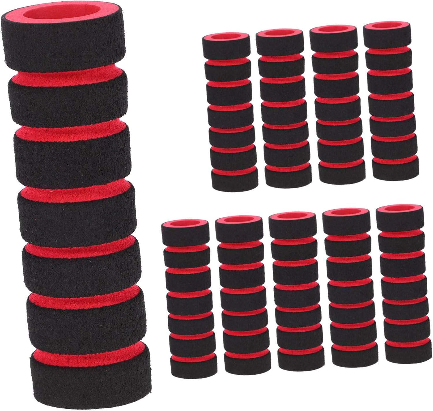 GANAZONO 10pcs Gym Exercise Sponge Pads Roller Replacement Soft Flexible Foot Pads for Leg Curl Machine Roller Covers Easy to Equipment Upgrades