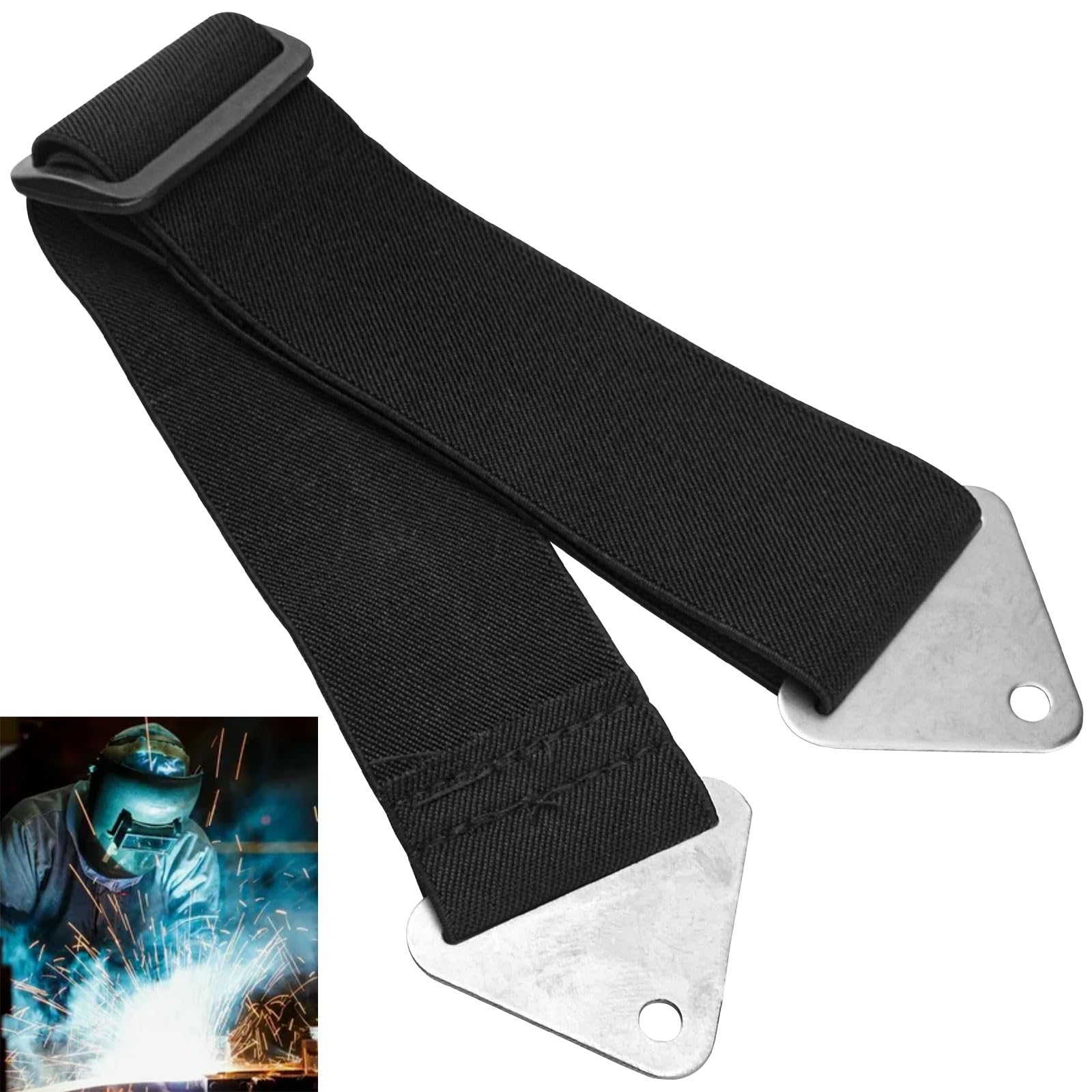 Replacement Strap Compatible with Pancake Welding Hood Helmet, The Replacement Strap is very Flexible and Comes with a Length adjuster