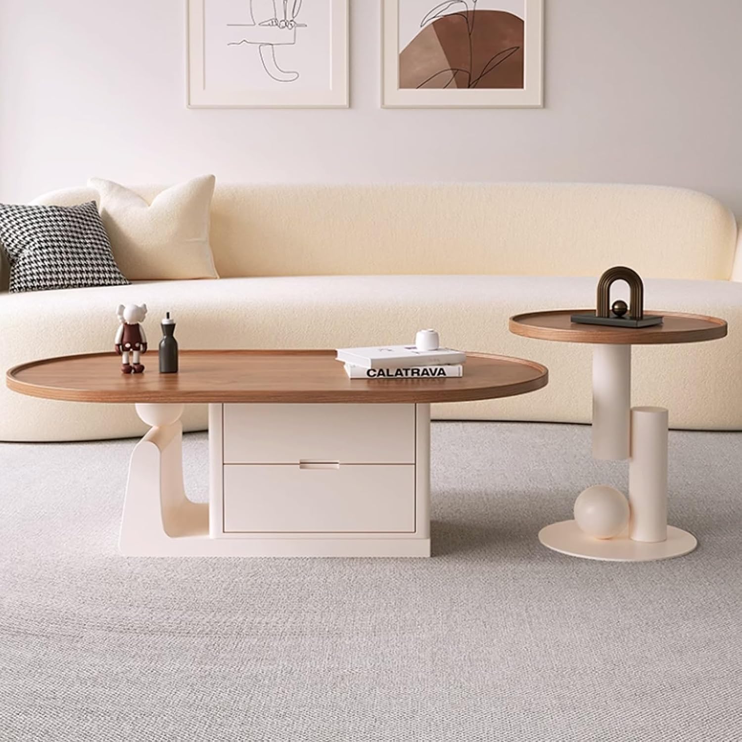 大特価15%OFF! 】ローテーブル 丸 北欧 セラミック 天板 センター