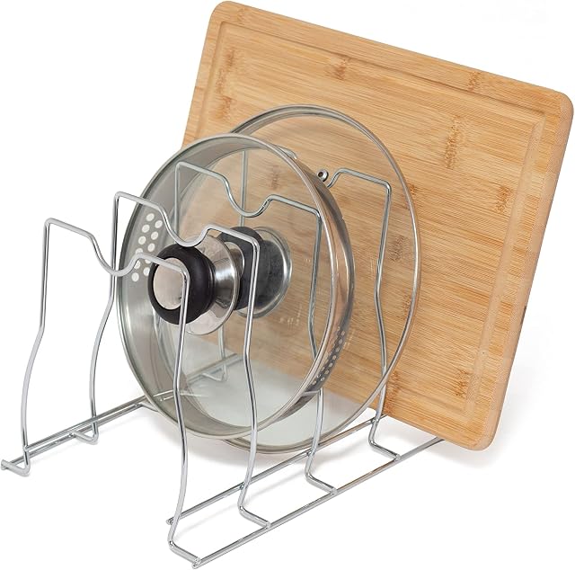simplywire  Bakeware, Pan and Lid Storage Organiser - Chrome