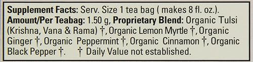 Vista 21 de Davidson's Organics, Tulsi Rooibos Chai, 25 bolsas de té, paquete de 6