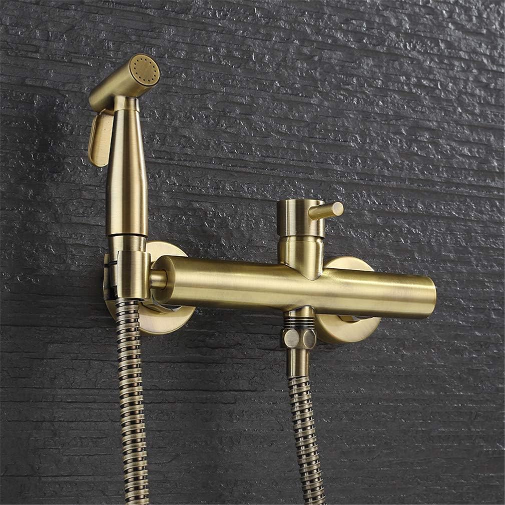 Bathroom Brass Antique Bronze Finished Bidet Faucet Toilet Bidet Shower Set Portable Bidet Spray 1.5M Hose Handheld Bidet Muslim Toilet Shattaf
