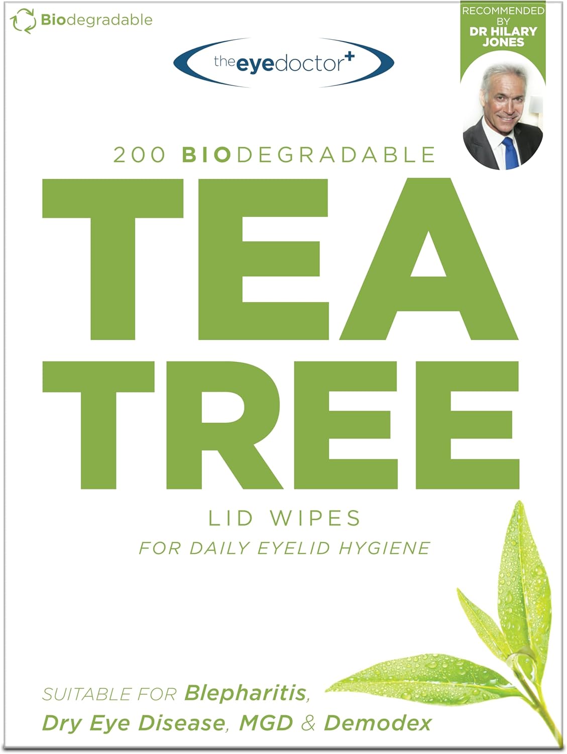 The Eye Doctor Tea Tree Eyelid Wipes – Suitable for use with Blepharitis, Dry Eyes, Sensitive Eyes & MGD – 200 x Biodegradable Tea Tree Eyelid Cleaning Wipes – Detergent and Preservative Free The Eye Doctor Tea Tree Eyelid Wipes – Suitable for use with Blepharitis, Dry Eyes, Sensitive Eyes & MGD – 200 x Biodegradable Tea Tree Eyelid Cleaning Wipes – Detergent and Preservative Free