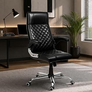 WOODBERRY MFG CO Lumania Office Chair for Work | 2-Years Warranty | Boss Chair for Office, Ergonomic Executive Chair, Cush... Price In India