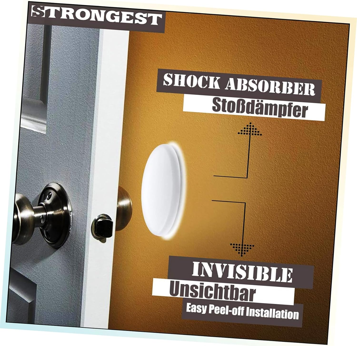 Vaguelly 10 PCS Silicone Door Stopper Wall Protector Pads Adhesive Bumper for Quiet and Shock Absorption Suitable for Home and Office Use