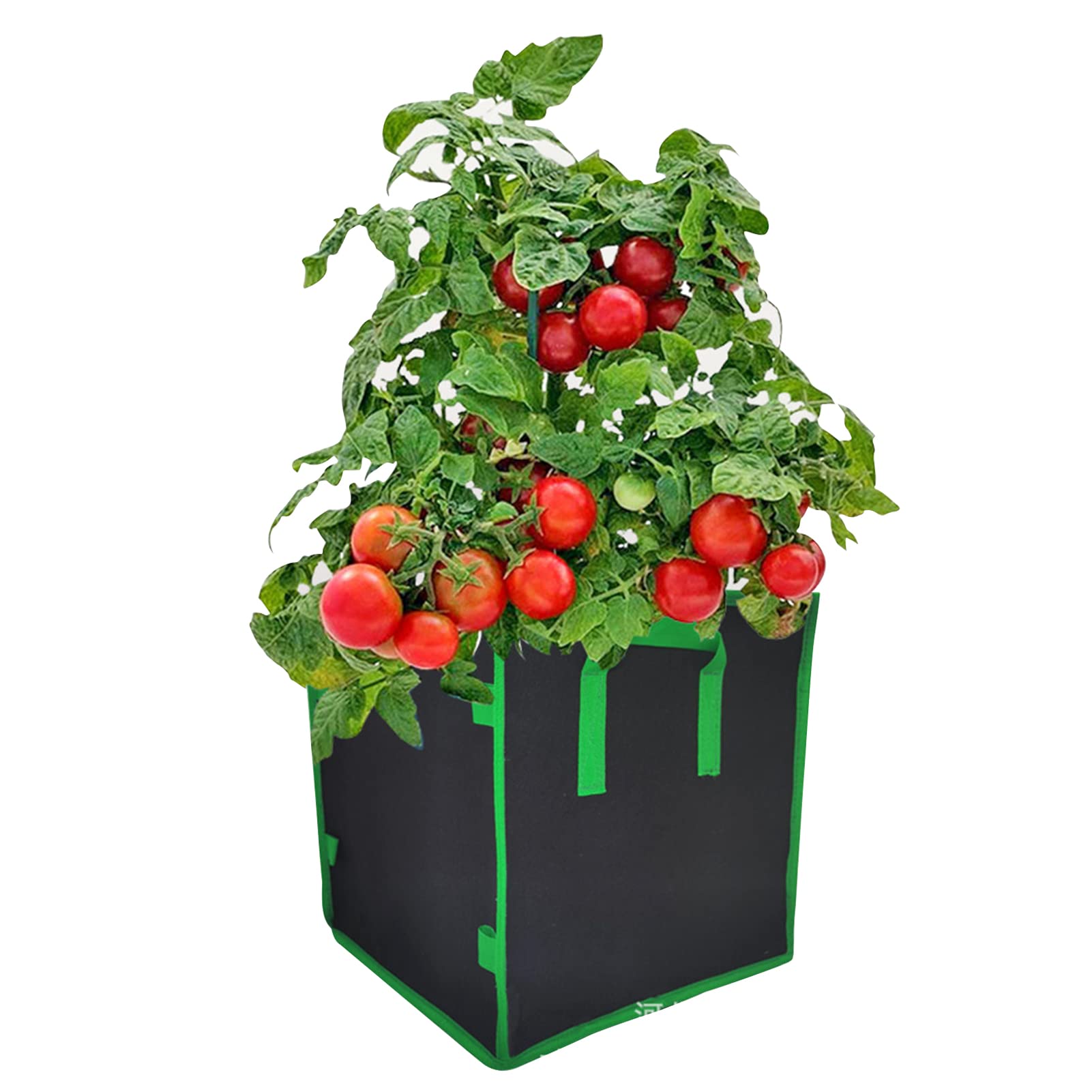 – 7 Gallon Square Garden Grow Bags Planter Box with Handles Breathable Felt Plant Container Planting Beds Pots for Carrots Onions Herbs Flowers Vegetables