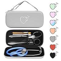 Vista 38 de Funda para estetoscopio Littmann Classic III, Lightweight II S.E de 3M, Acoustica Deluxe de MDF, Cardiology IV, espacio para tijeras médicas