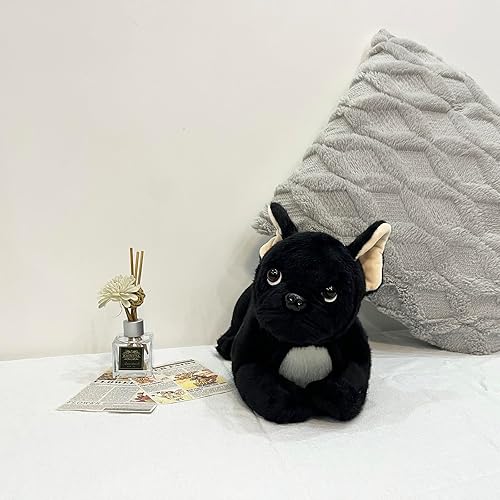 Miniatura 6 de Animal de peluche de bulldog francés, animales de peluche de perro negro, peluche grande para cachorros, juguete de peluche para regalo de