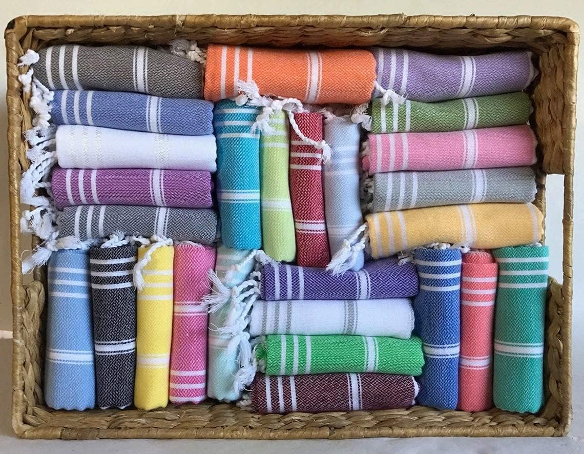HAVLULAND Bath Washcloths,Hand Face Towels,100% Turkish Cotton 40x16 in,Farmhouse Kitchen Washcloths - Pack of 12
