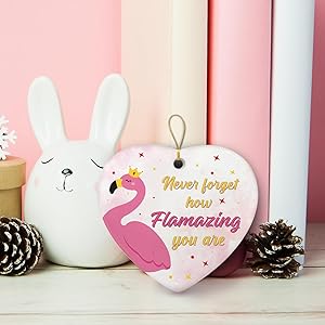 NewEleven Flamingo Gifts for Women, Inspirational Gift, Motivational Gifts, Encouragement Presents for Women Bestie Sister Daughter Niece - Flamingo Ornament, Pink Christmas Ornaments 2025