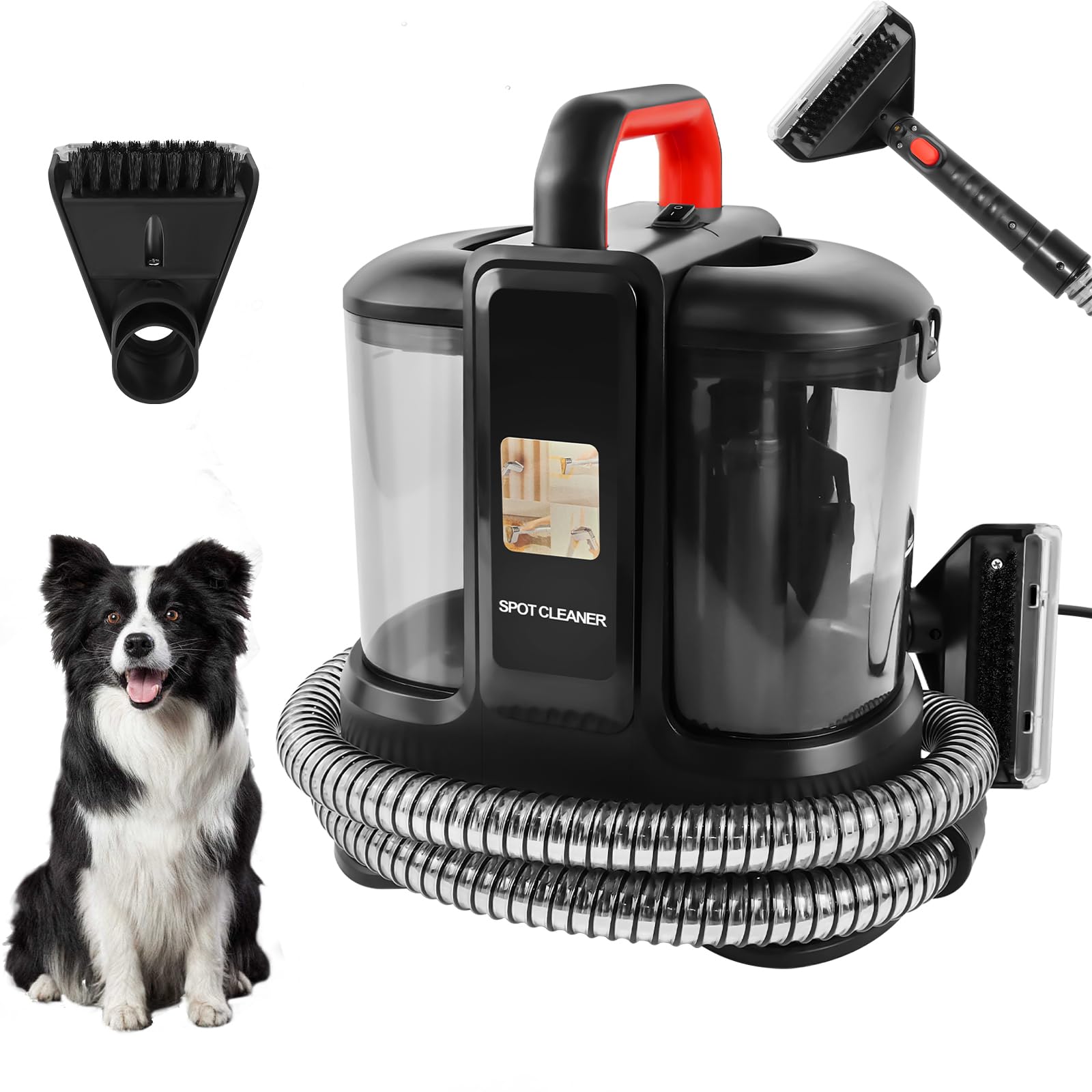 Home Pet-Design Spot Cleaner, Fabric, Stain, Car Seats, Upholstery, Pet Messes, Sofa and Carpet Cleaning Machine, 450W Portable & Compact Wet Vacuum Cleaner, Handheld Lightweight Floor Stain Remover