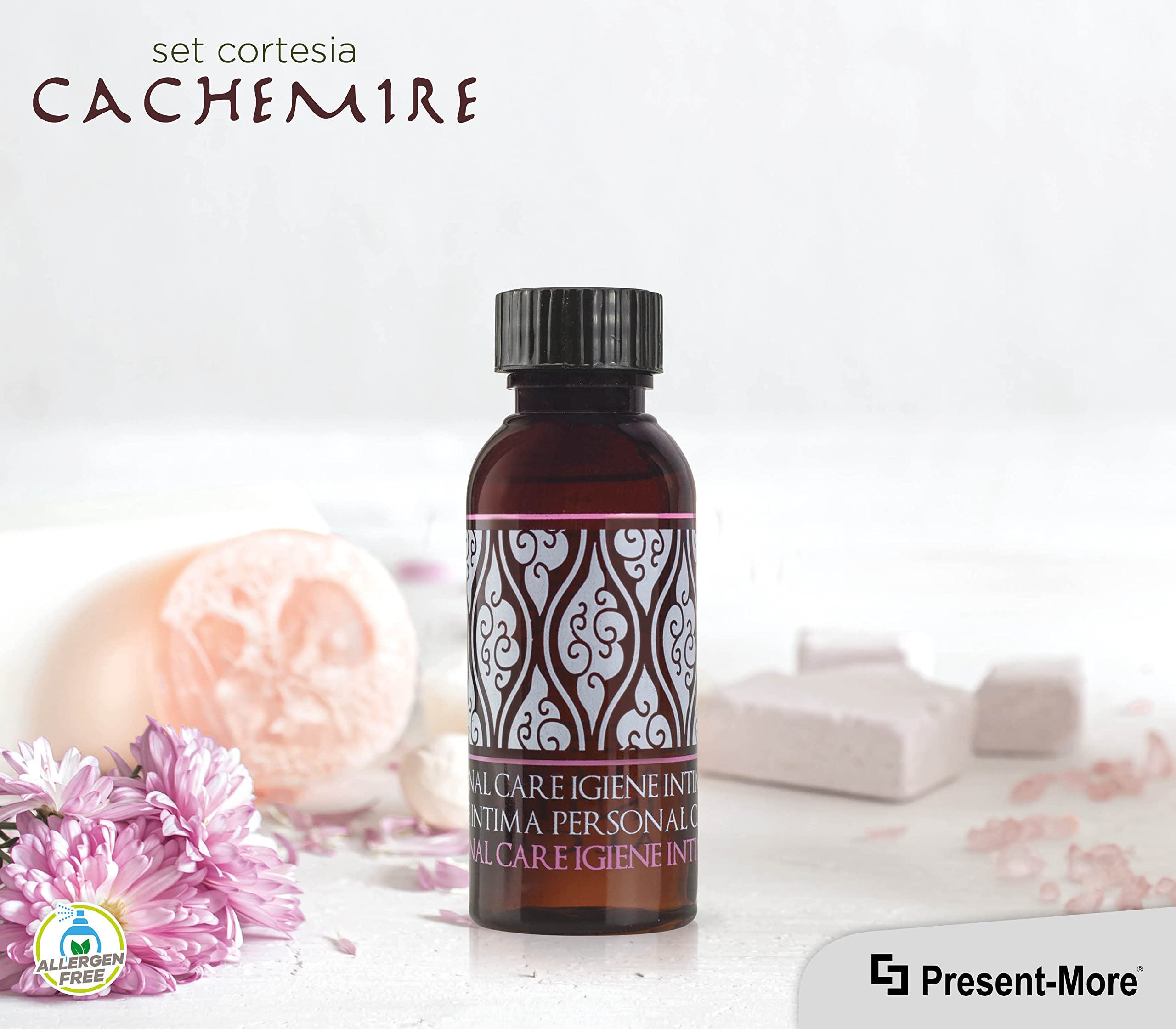 PRESENT-MORE - Igiene Intima Monouso 45ml Cachemire - 250 Pezzi | Detergente Intimo Senza Allergeni - Ideale per Hotel e B&B