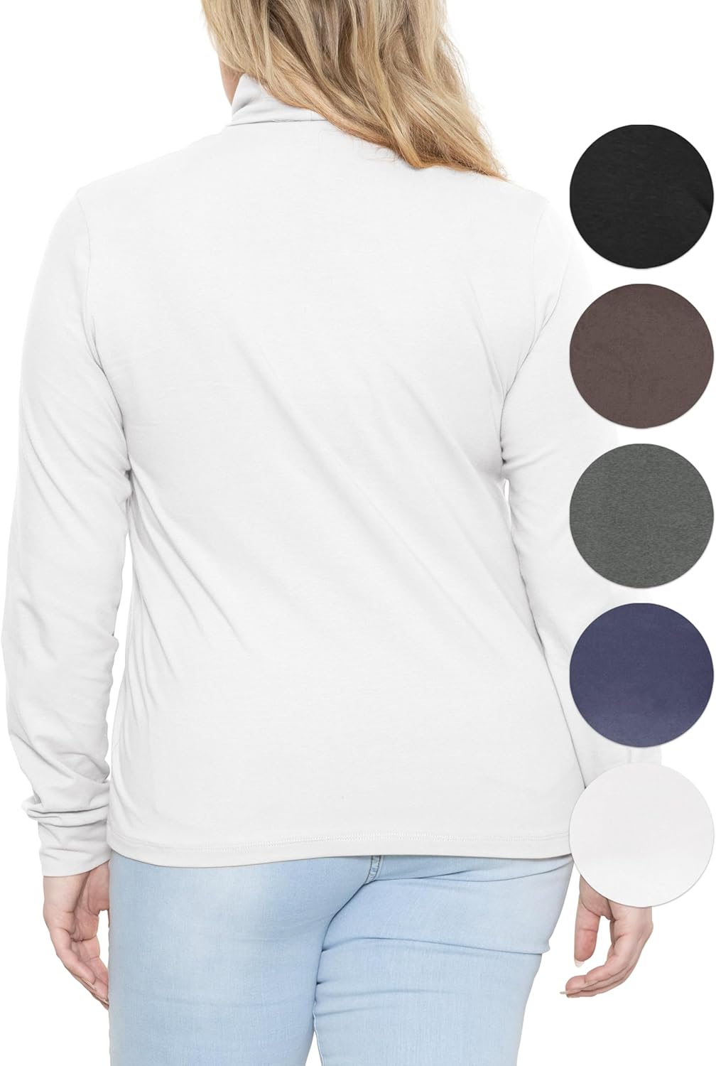 STRETCH IS COMFORT Women's Plus Size Relaxed Long Sleeve Turtleneck | XL - 7X - Image 3