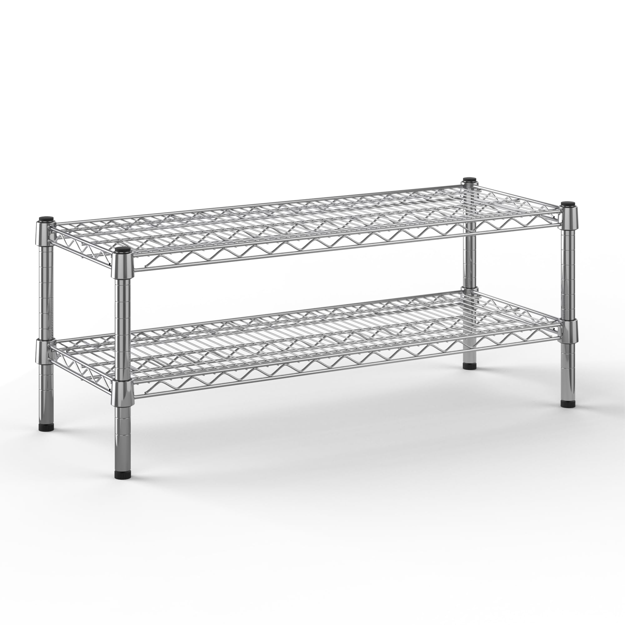 14" Deep x 36" Wide x 14" Height Wire Shelving Kit | 2-Tier | NSF Commercial Storage Rack Unit