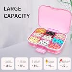 Restree Pill Organizer, Large & Waterproof Travel Pill Case, Adjustable Dividers for Daily Vitamins, Supplements, Fish Oil - Portable Medicine Box for Home & On-The-Go, 9 Compartment (Pink)