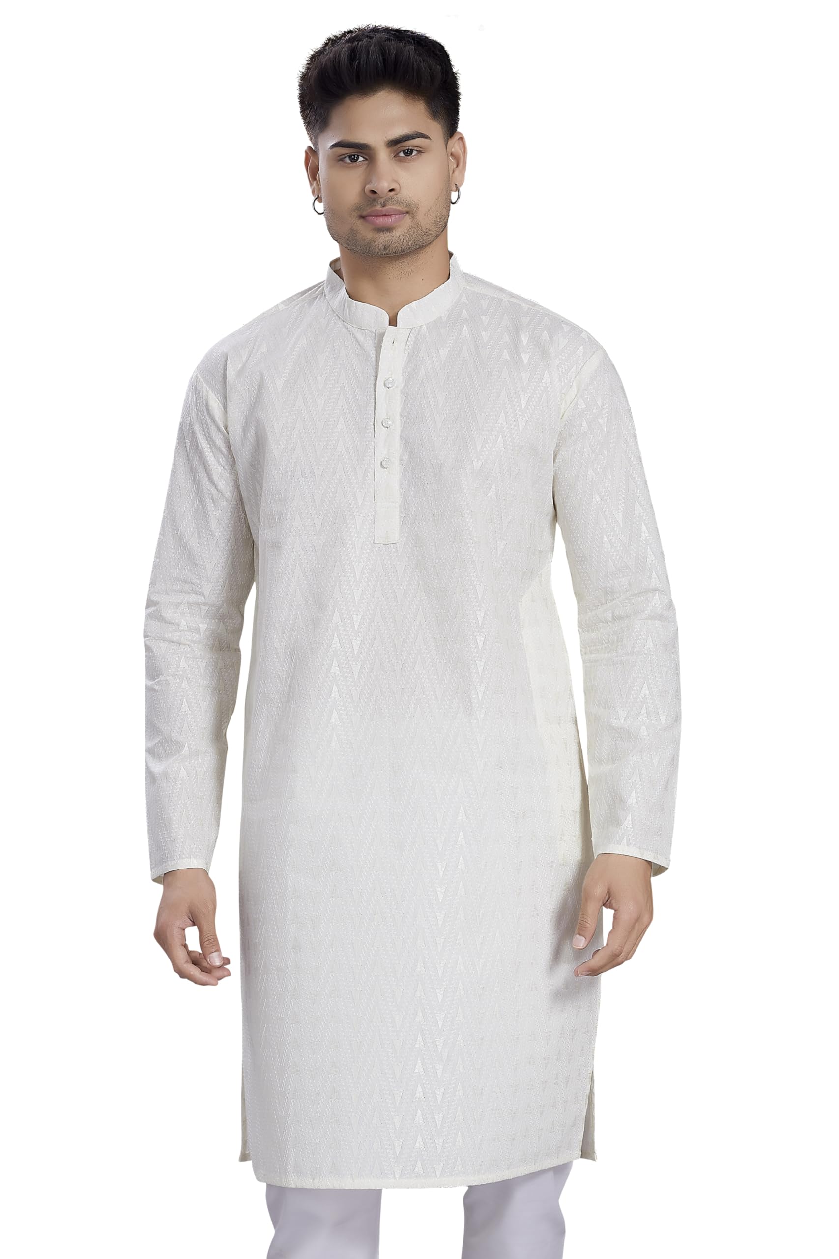 divisive Men's Thread Embroidered Cotton Only Slim Fit Kurta-picture-54