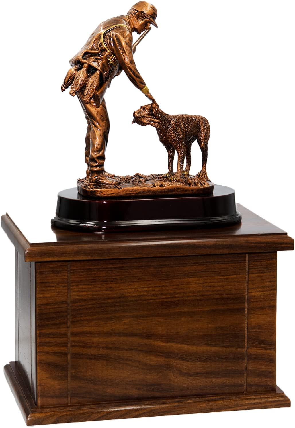 Hunter and Dog Cremation Urn, Adult Hunting Dog Funeral Urn with Custom Engraving, Hunter's Dog urn